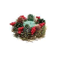 At Christmas Garland P/Candle Nat A4Col D14Xh7 Random