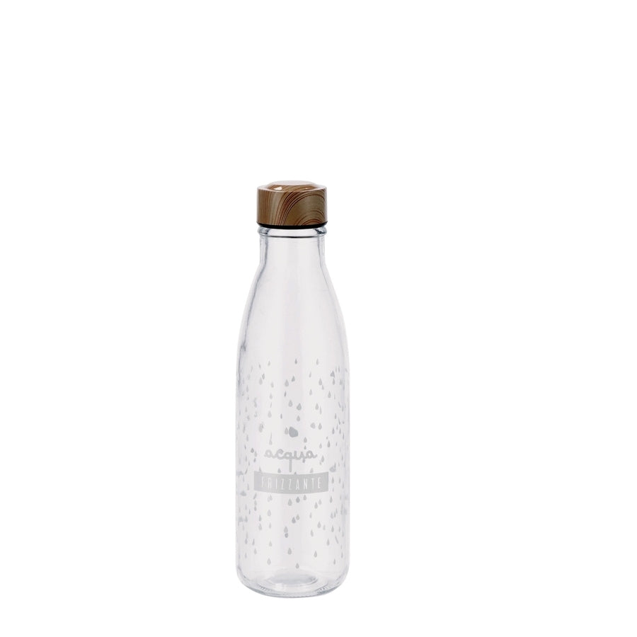 Ad Bottiglia Vetro Tappo Effetto Legno D7Xh25,5 650Ml