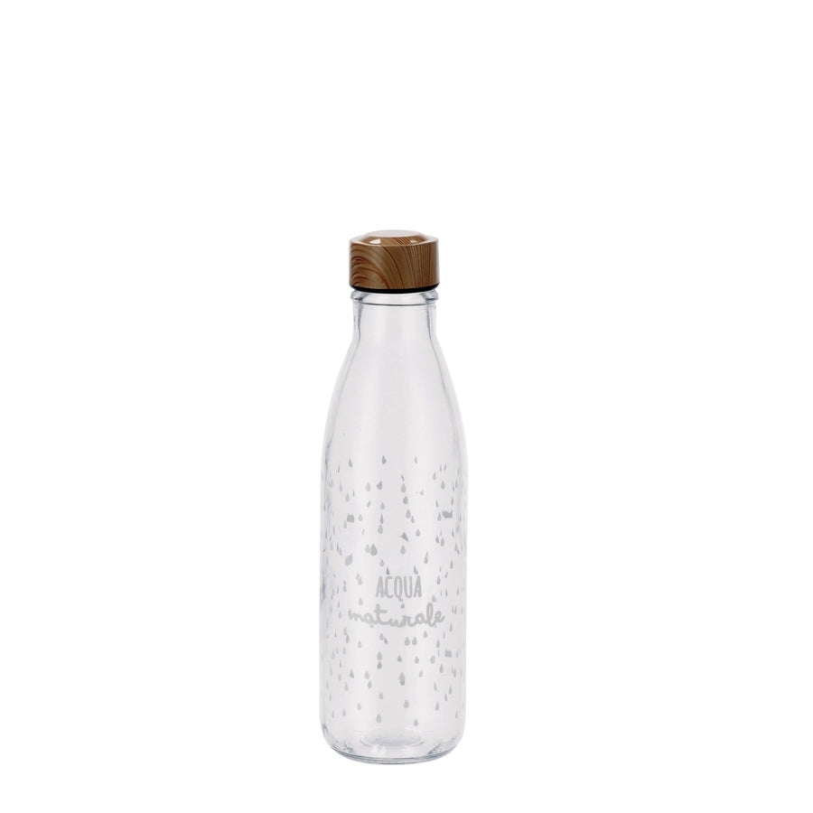 Ad Bottiglia Vetro Tappo Effetto Legno D7Xh25,5 650Ml