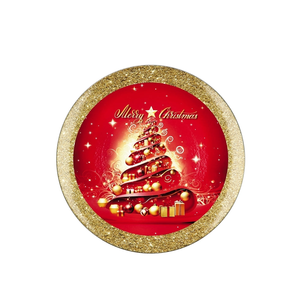 To Round Plastic Christmas Placemat 6 Decorations D33