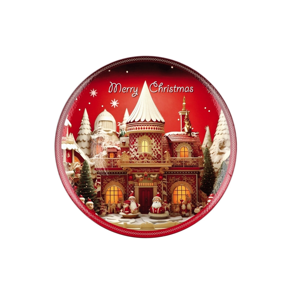 To Round Plastic Christmas Placemat 6 Decorations D33
