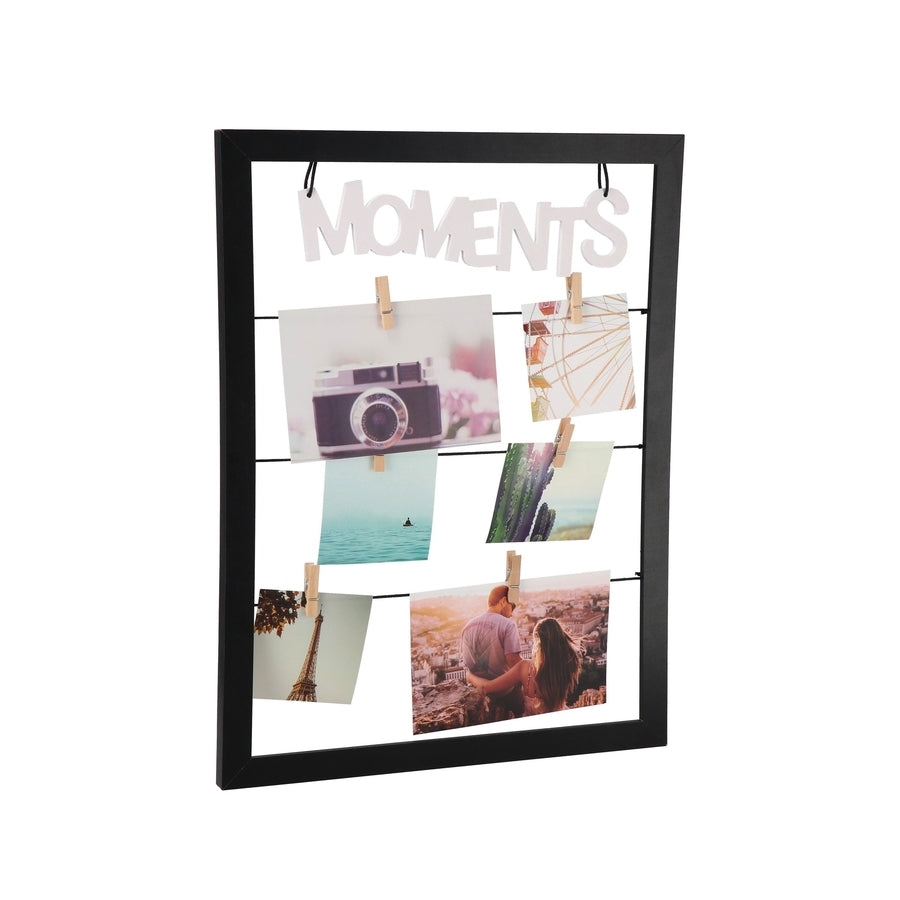 Ad Decorazione Porta Foto 6 Mollette 3colori Cm33X43