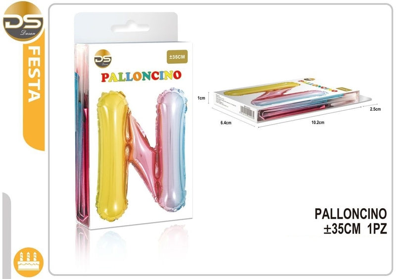 Dz Party Palloncino Multicolore Lettere Alfabeto (A-Z) 35Cm