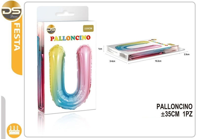 Dz Party Palloncino Multicolore Lettere Alfabeto (A-Z) 35Cm