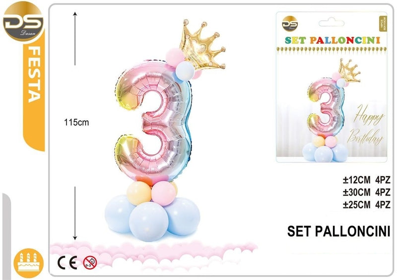 Dz Party Set Di Palloncini Colorati numeri