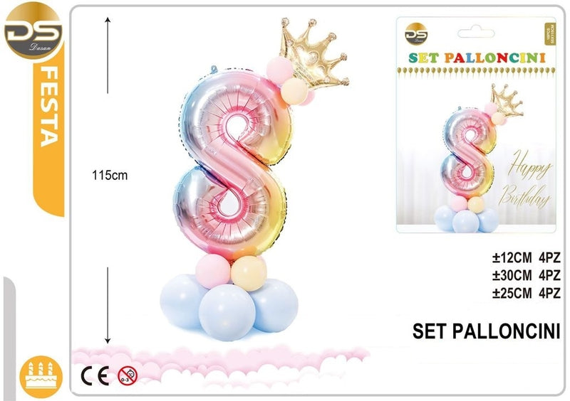 Dz Party Set Di Palloncini Colorati numeri