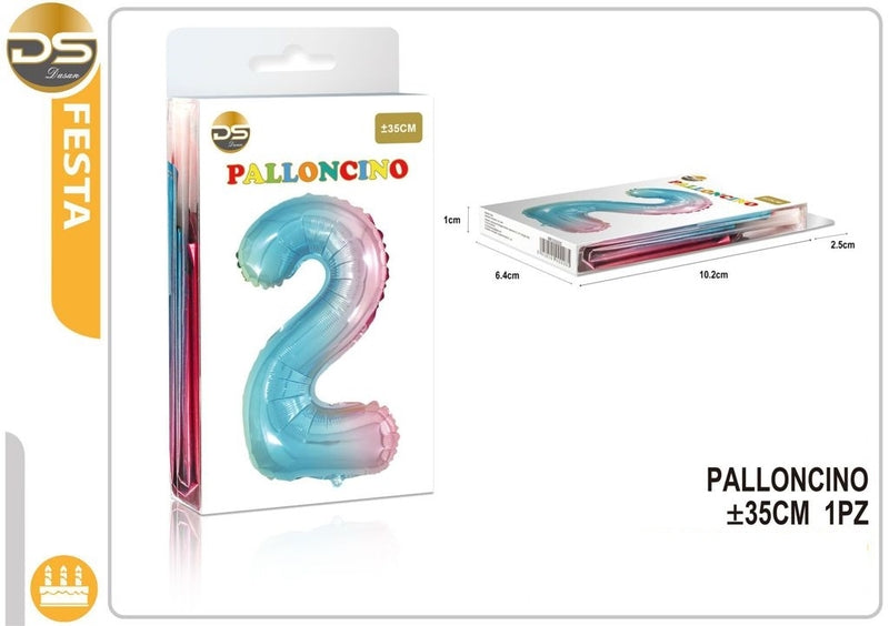 Dz Party Palloncino Multicolore Numeri