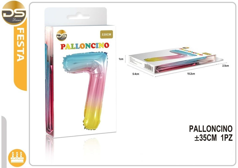 Dz Party Palloncino Multicolore Numeri