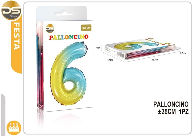 Dz Party Palloncino Multicolore Numeri