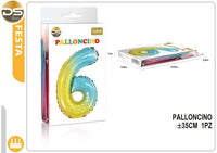 Dz Party Palloncino Multicolore Numeri