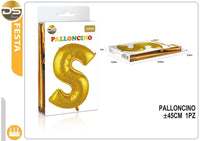 Dz - Party Balloon Gold Alphabet 45Cm