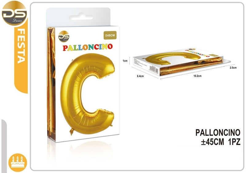 Dz - Party Balloon Gold Alphabet 45Cm