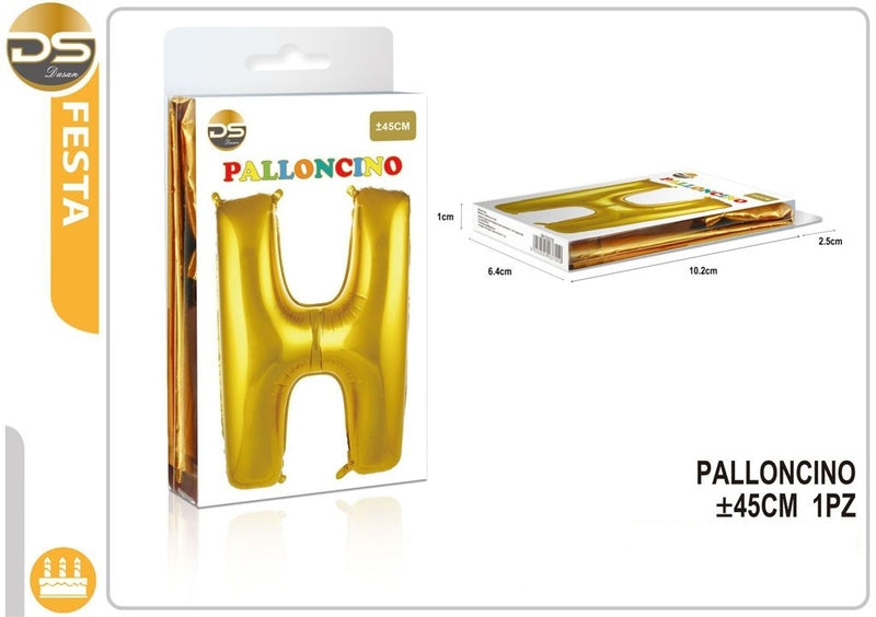 Dz - Party Balloon Gold Alphabet 45Cm