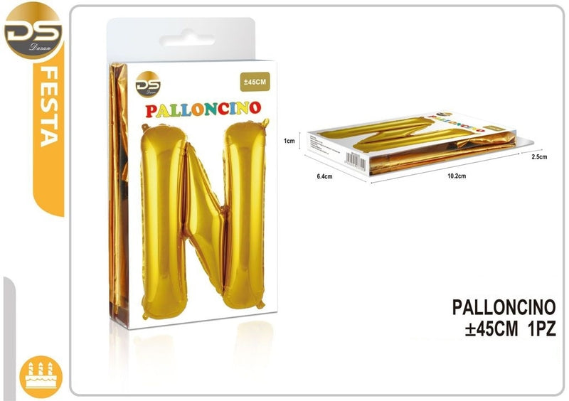 Dz - Party Balloon Gold Alphabet 45Cm