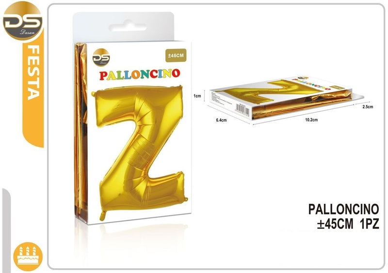 Dz - Party Balloon Gold Alphabet 45Cm