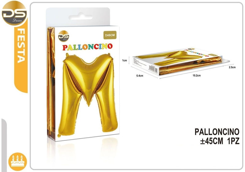 Dz - Party Balloon Gold Alphabet 45Cm