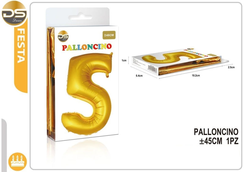 Dz Party Palloncino Oro Numeri 45Cm