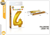 Dz Party Palloncino Oro Numeri 45Cm