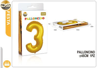 Dz Party Palloncino Oro Numeri 45Cm