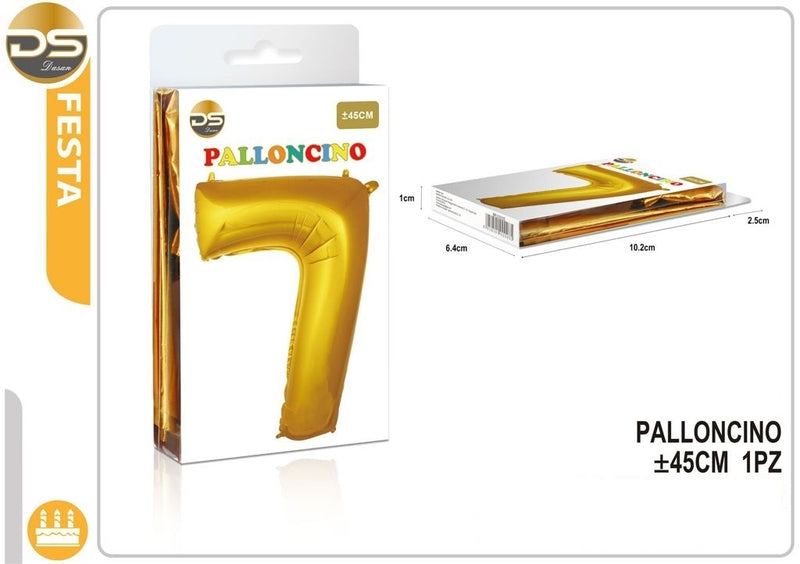 Dz Party Palloncino Oro Numeri 45Cm