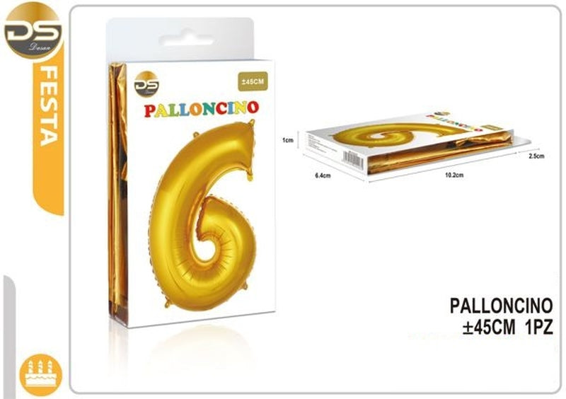 Dz Party Palloncino Oro Numeri 45Cm