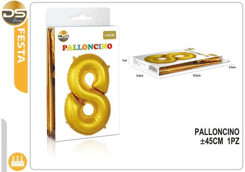 Dz Party Palloncino Oro Numeri 45Cm