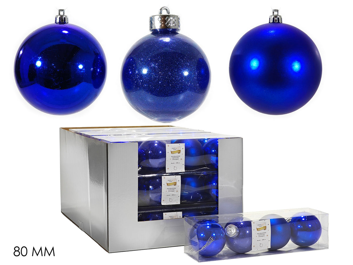 G.Natale Set 4 Palle 80 Mm Blu Mix