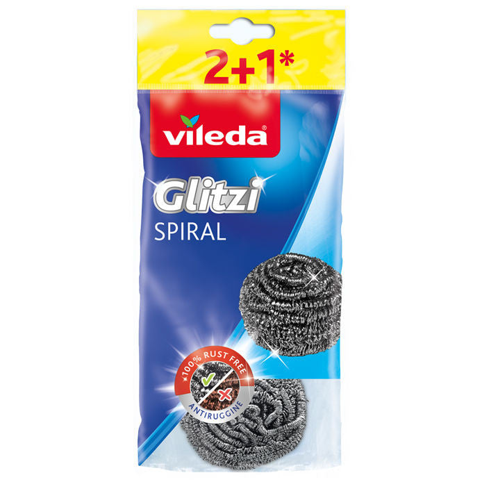 Vileda - Spugna spirale inox Glitz 1+2 pz.