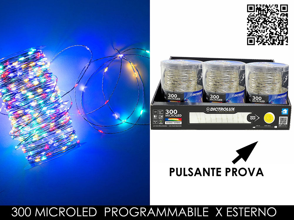 G.Natale Catena 300M.Led X Esterno Prog. Multicolor