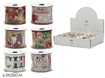 G.Natale Nastro 6.3X250Cm In Display 6Assortimenti casuali