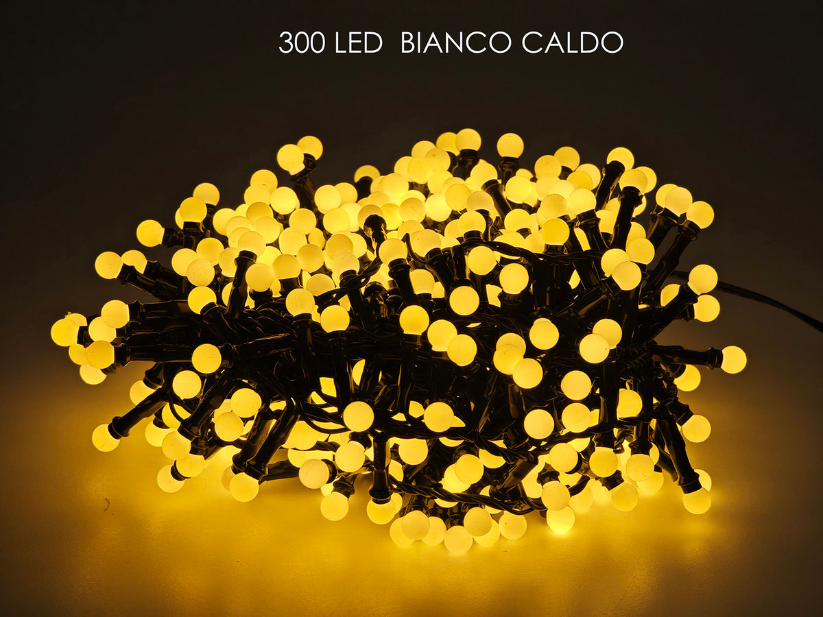G.Natale 300 Led Cherry B.Caldo Cavo Gr. Progr