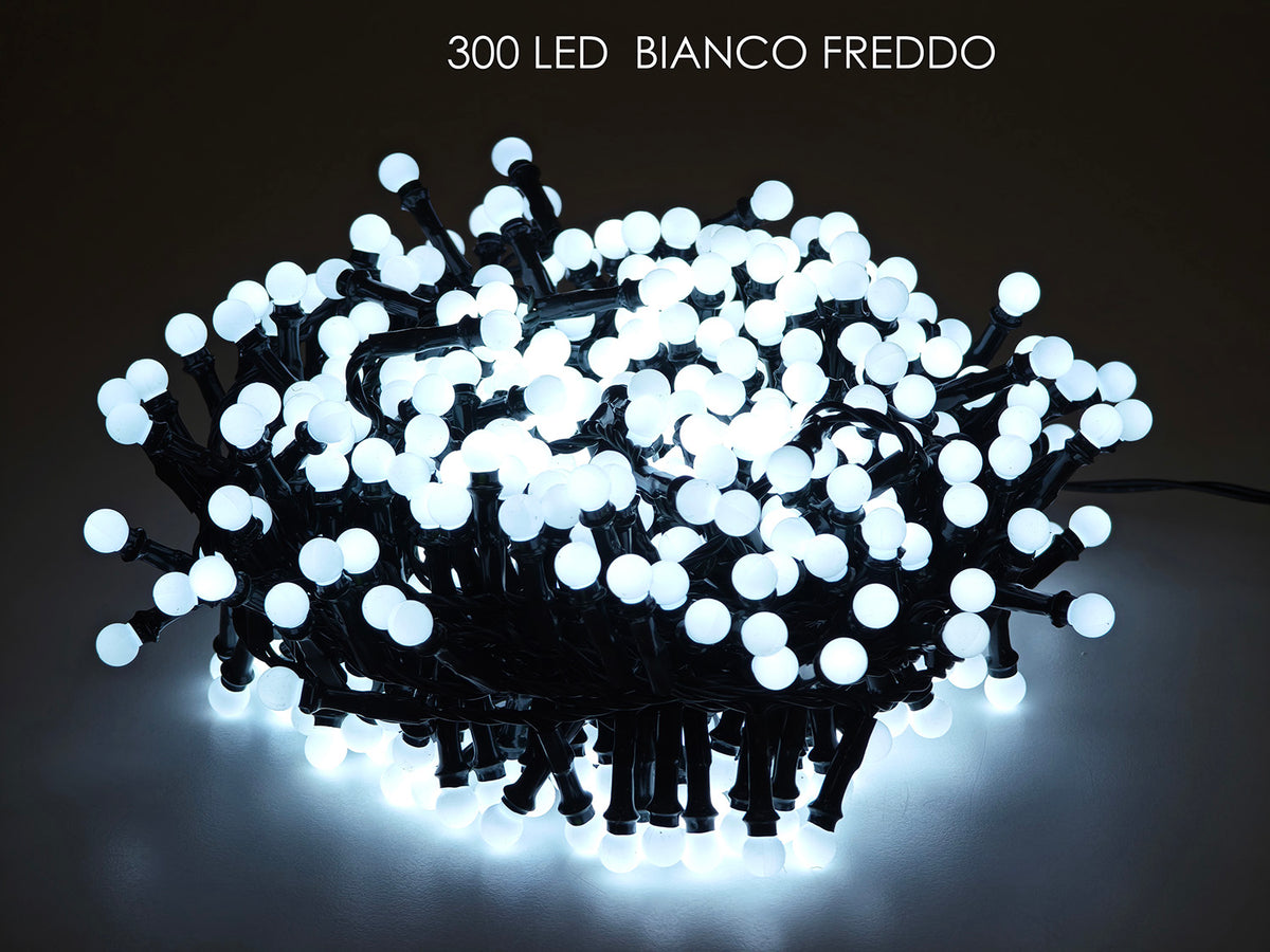 G.Natale 300 Led Cherry B.Freddo Cavo Gr. Progr