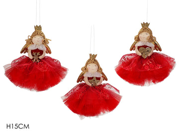 G.Natale Appendino Angelo Rosso H15Cm 3Ass