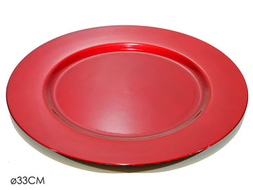 G.Natale Sottopiatto 33Cm Rosso Liscio