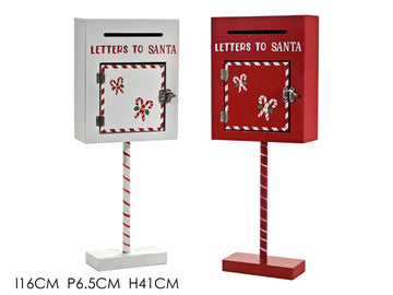 G.Natale Cassetta Postale Lettere Nat. H41Cm 2Ass
