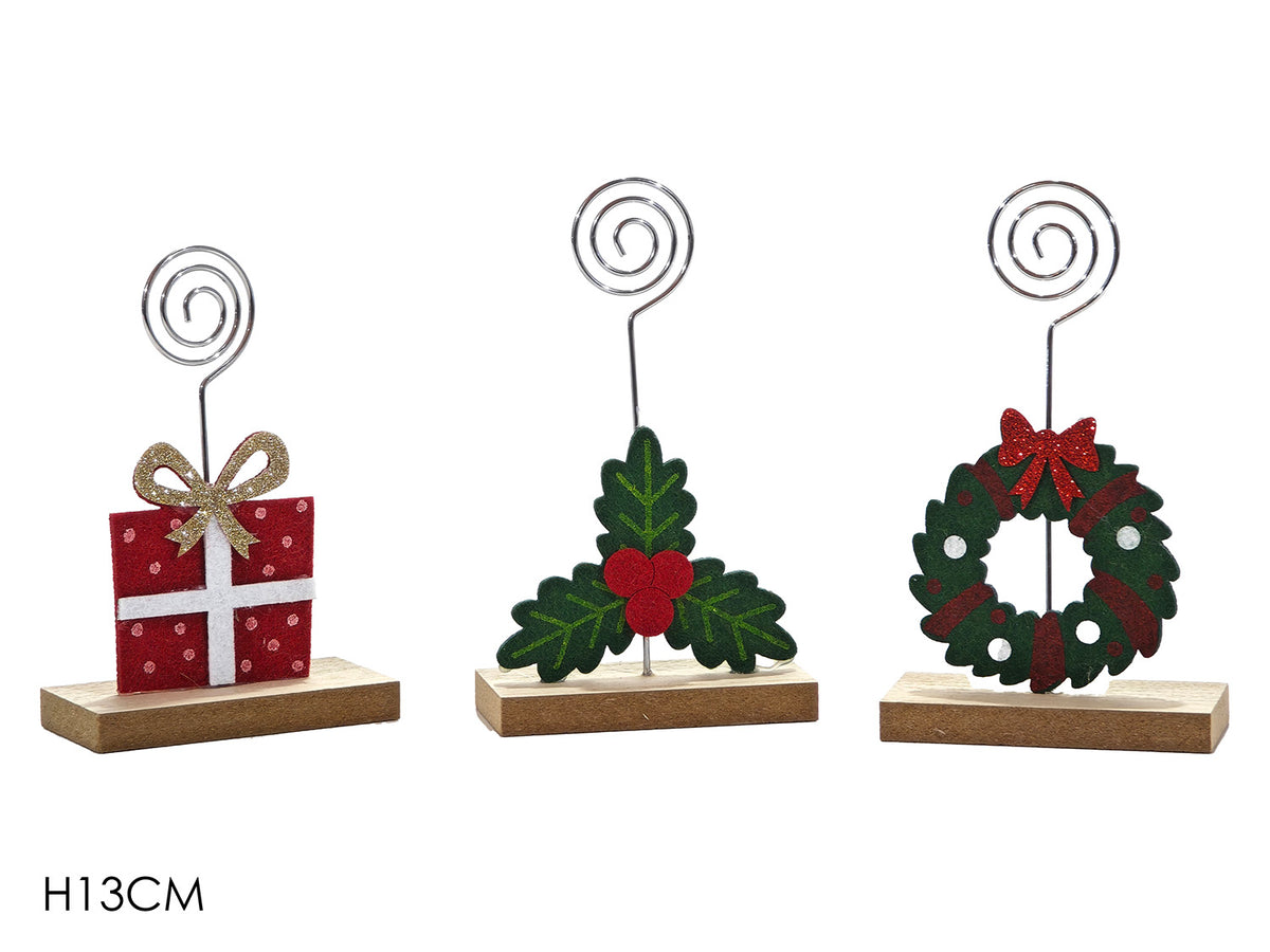 G.Natale Segnaposto Natale H13Cm 3Ass