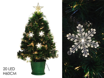 G.Natale Albero F.Ott. 60Cm C/ F. Neve E 20 Led