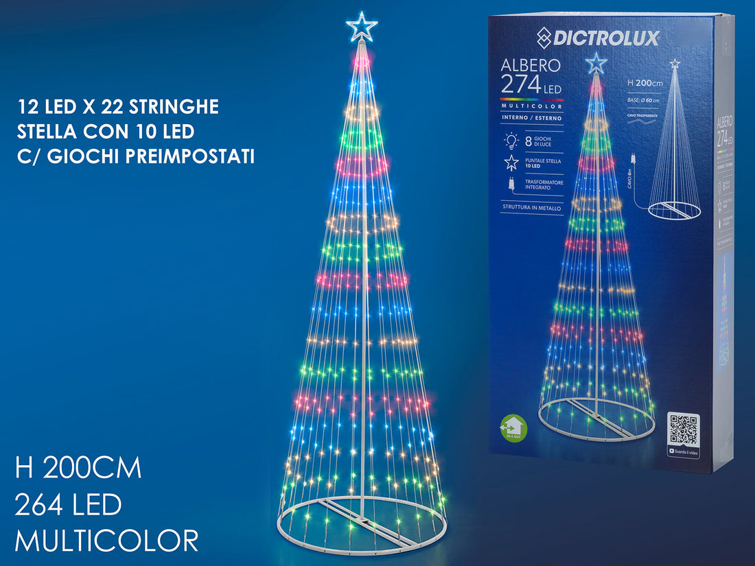 G.Natale Albero M2 C/274 Led Prog. Multicolor