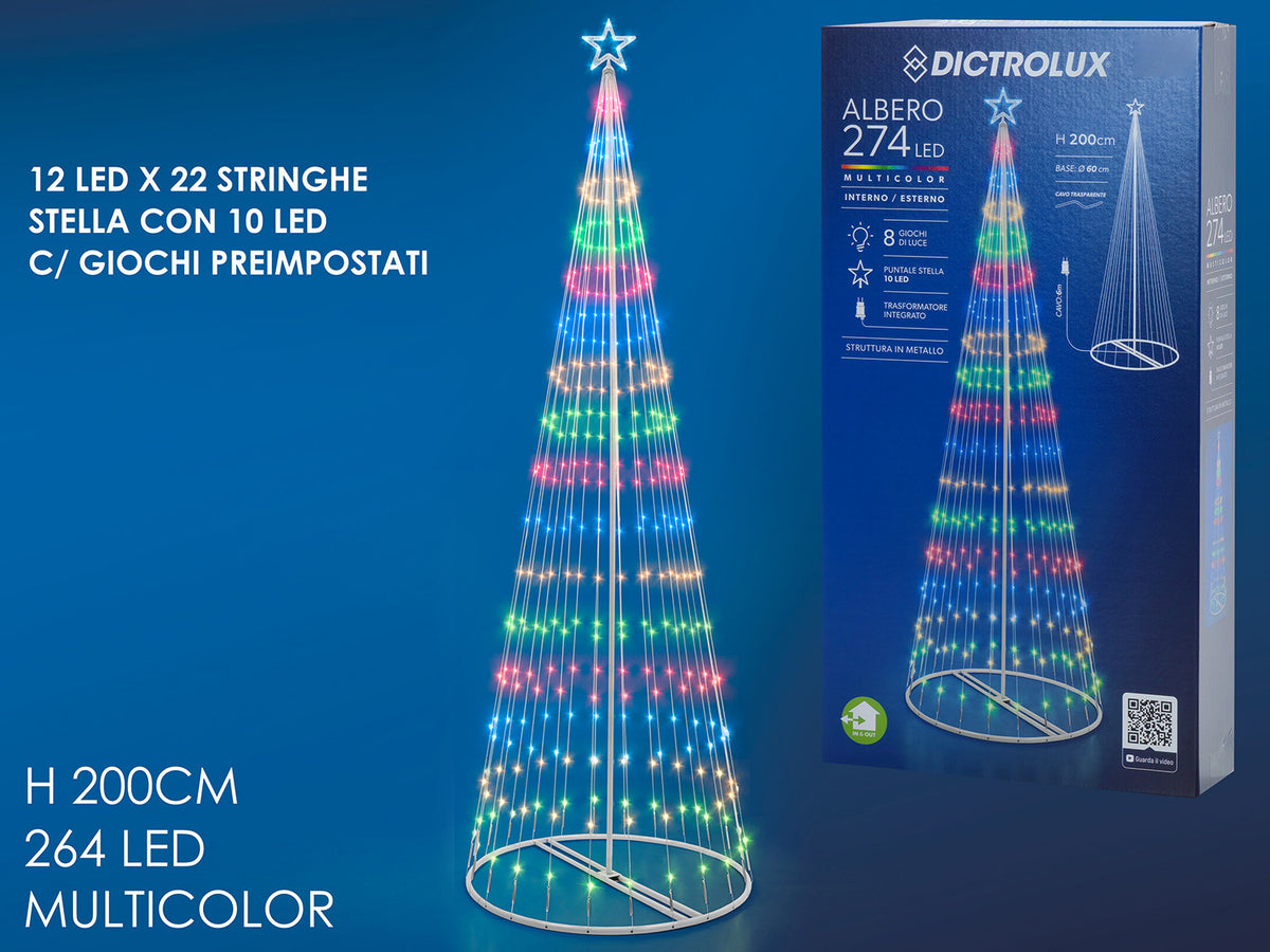 G.Natale Albero M2 C/274 Led Prog. Multicolor