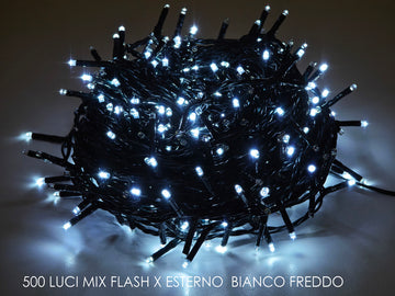 G.Natale 500 Luci Mix Flash X Est. B.Freddo