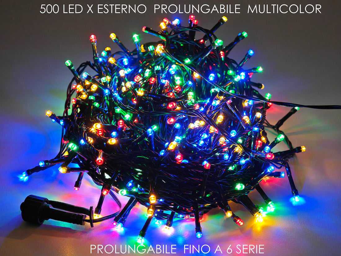 G.Natale 500 Led X Est. Prolungabile Multicolor