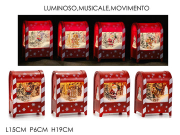 G.Natale Cassette B/O Lu/Suo/Mov H 19Cm 4Ass