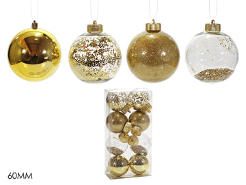 G.Natale Set 8 Palle 60Mm Oro