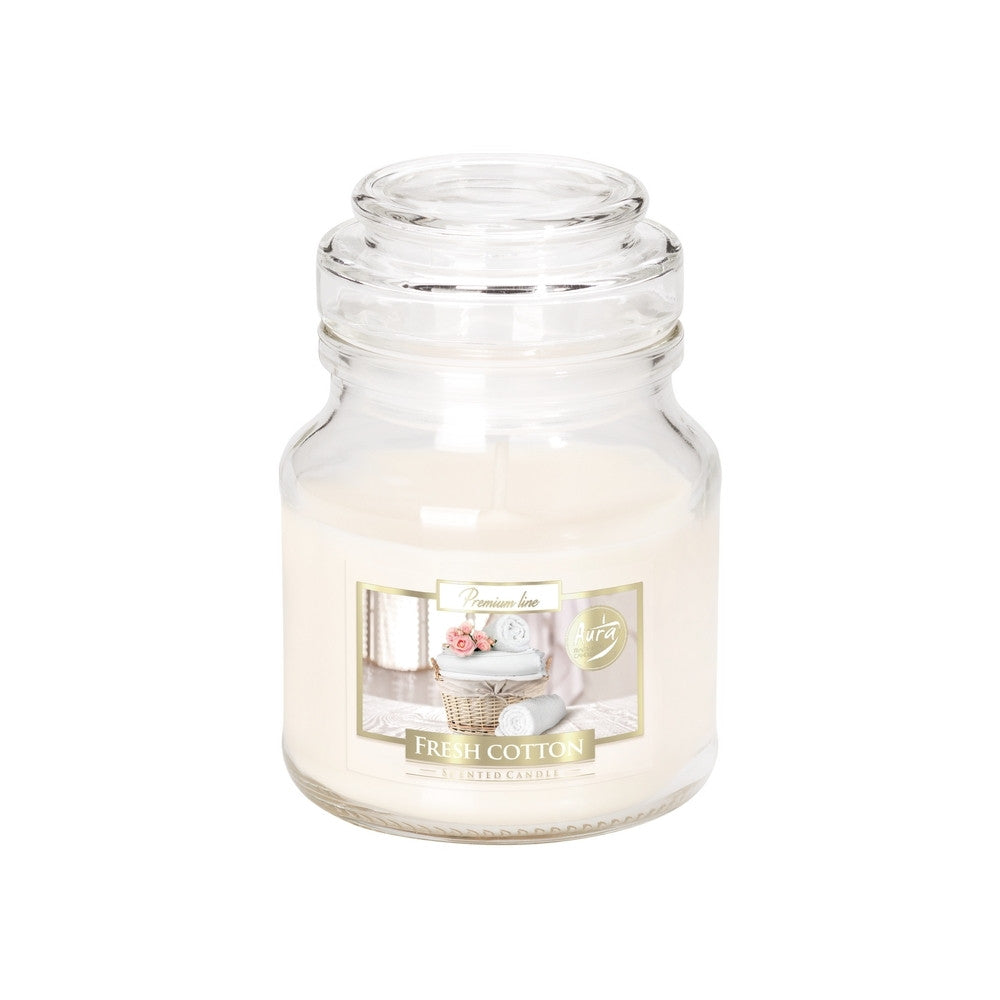 Bispol® - Candela Profumata In Vetro c/Coperchio Fresh Cotton