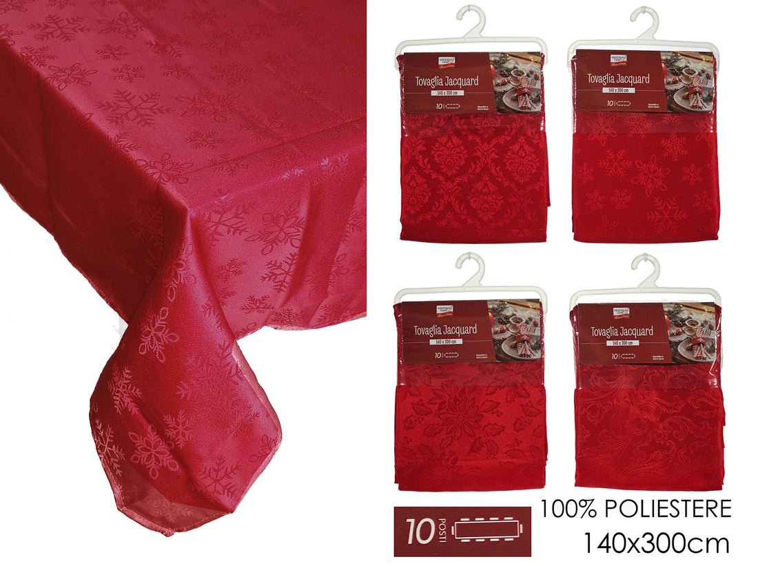 G.Natale Tovaglia Natale Jacquard 140X300Cm 4Ass