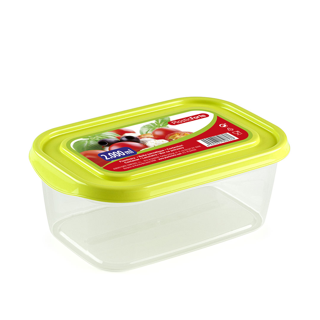 PlasticForte® Contenitore Basic Rettangolare 2L