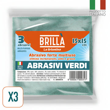 Brillà - Green Abrasives 3Pcs 15x15 cm