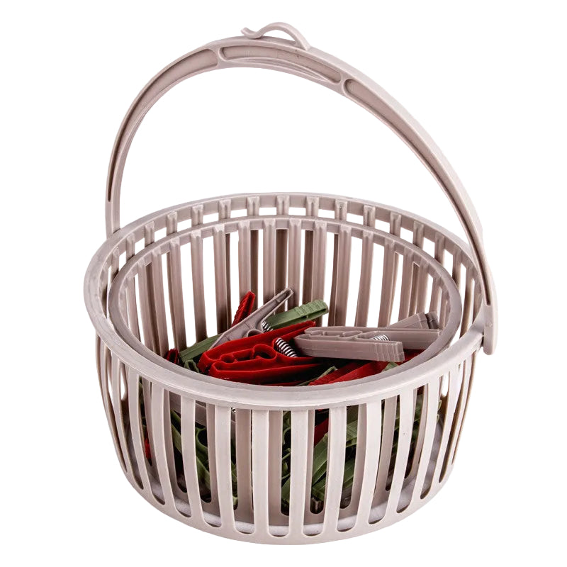 Precious Clothes Peg Basket With 20 Clips