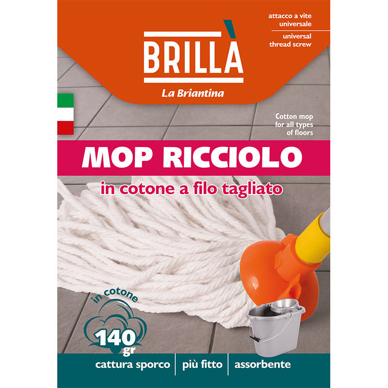 Brillà - Ricambio mop ricciolo-mop 140 gr