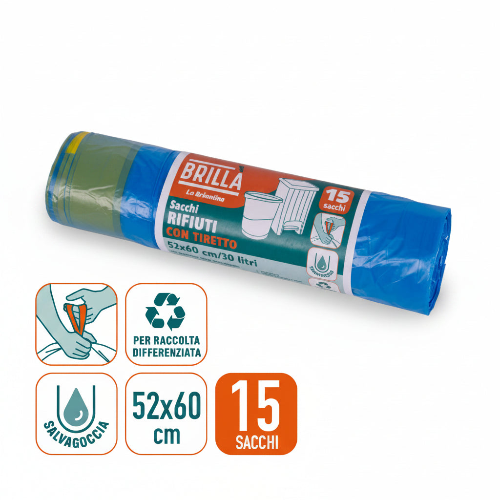 Brillà Sacchi Pattumiera 52X60 25L